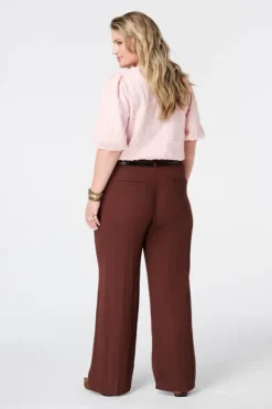 Pantalon en lin avec ceinture