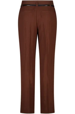 Pantalon en lin avec ceinture