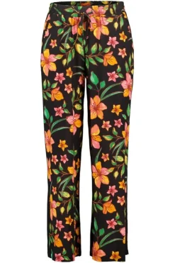 Pantalon à imprimé tropical