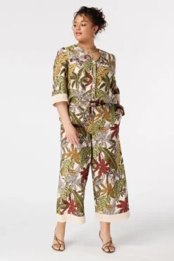 Pantalon trois quarts avec imprimé