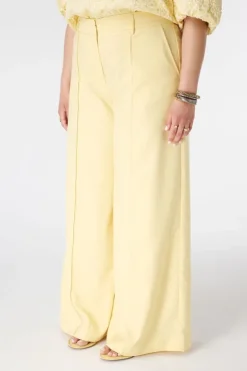 Pantalon wide leg avec coutures décoratives
