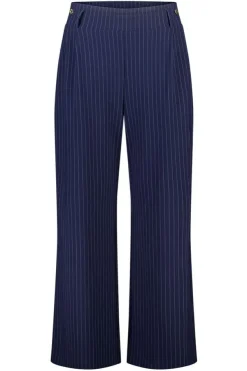 Pantalon wide leg à fines rayures