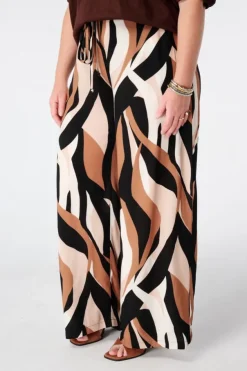 Pantalon wide leg à imprimé