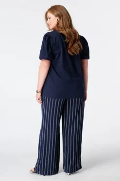 Pantalon wide leg à imprimé