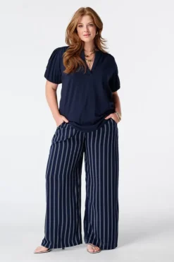 Pantalon wide leg à imprimé