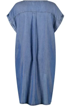 Robe en jean avec col en V