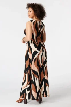 Robe maxi avec imprimé