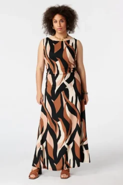 Robe maxi avec imprimé
