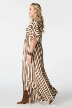 Robe maxi avec imprimé