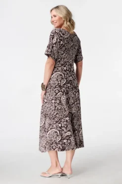 Robe maxi avec imprimé