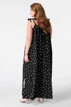 Robe maxi à pois
