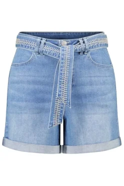 Short en denim avec ceinture