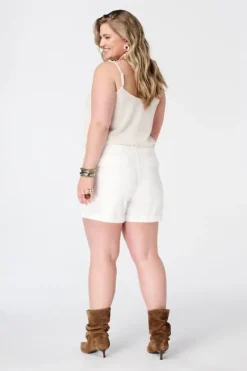 Short en denim avec ceinture