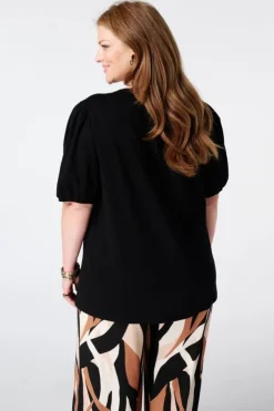 Top avec manches bouffantes
