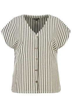 Top bouclé avec imprimé