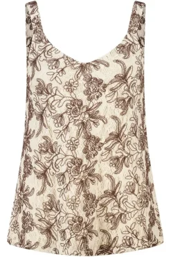 Top crochet avec imprimé floral