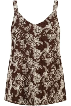 Top crochet avec imprimé floral