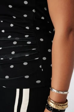 Top en mesh imprimé
