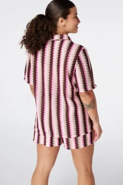 Top polo en crochet