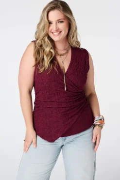 Top portefeuille avec dentelle