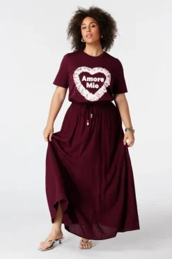 T shirt avec illustration en dentelle