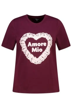 T shirt avec illustration en dentelle