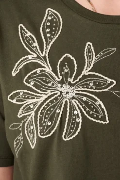 T shirt avec perles