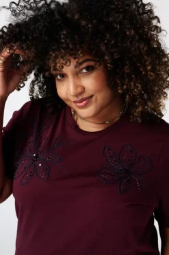 T shirt avec perles