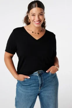 T-shirt à col en V