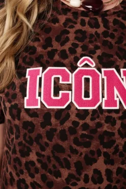 T-shirt à imprimé animalier