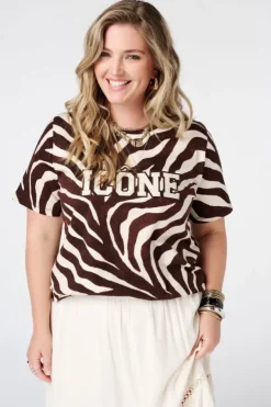 T-shirt à imprimé animalier