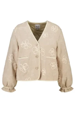 Veste avec fleurs brodées