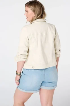 Veste en jean avec fermeture à boutons
