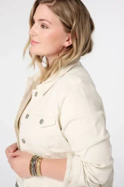Veste en jean avec fermeture à boutons