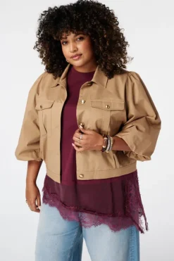 Veste utility avec manches bouffantes